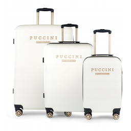 PUCCINI Zestaw Komplet WALIZEK Podróżnych ABS Na Kółkach