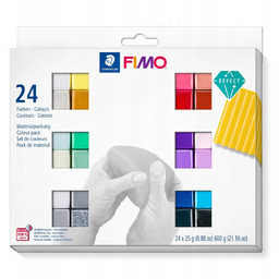 Masa plastyczna Fimo Leather Effect zestaw 24 po