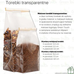 Rooibos truskawkowy (Pakowanie ozdobne, Torebka transparentna 100 g)