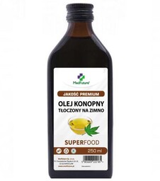 MedFuture Olej konopny tłoczony na zimno, 250 ml