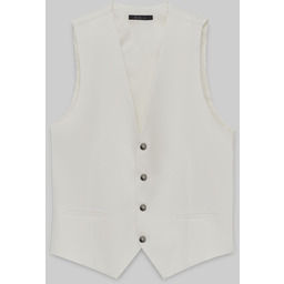 kamizelka do zestawu lido 01 biały slim fit