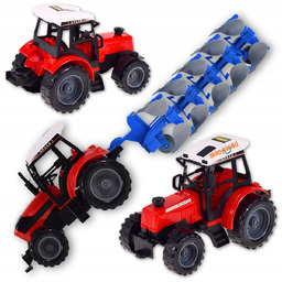 TRAKTOR CIĄGNIK MASZYNA ROLNICZA PŁUG FARMER ZABAWKA