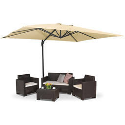 Parasol ogrodowy beżowy Siena 3x4m Garden Point