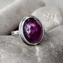 Pakamera Aster srebrny pierścionek z ametystem
