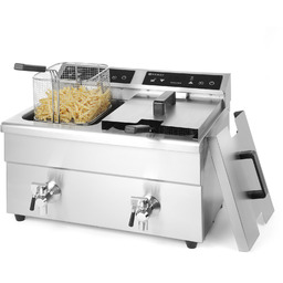 Frytownica indukcyjna podwójna z kranem Kitchen Line 2x8l