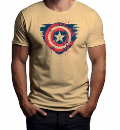 Nowoczesny T-shirt ''Captain America LOGO'' Bawełna XL