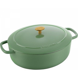 Ballarini Garnek żeliwny Owalny 5.5l Zielony Bellamonte