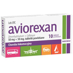 Aviorexan, Lek przeciwwymiotny i na chorobę lokomocyjną, 10
