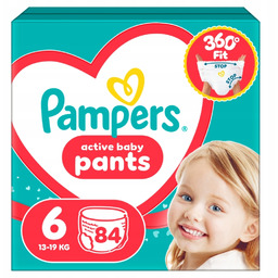 Pieluchomajtki Pampers Pants, Pieluszki rozmiar 6, 84 szt,