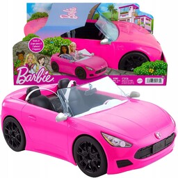 Barbie Samochód Pojazd Różowy Kabriolet Dla Lalek