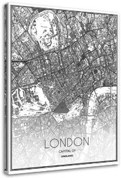 Obraz na płótnie, Plan miasta Londyn 40x60