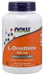 NOW FOODS L-Ornityna 500mg, 120 kaps.
