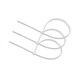 Opaska zaciskowa kablowa 2,5x150mm biała - 100 szt.