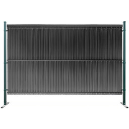 Listwy ogrodzeniowe pionowe wąskie 44-62mm 153x250cm RD05 Antracyt