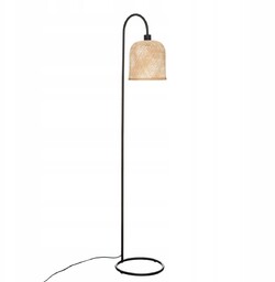 Lampa stojąca Podłogowa Bambusowa pleciona Boho Do Salonu