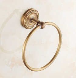 uchwyt na ręczniki okrągły retro mosiądz DANAE