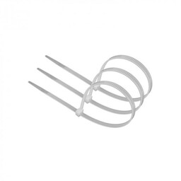 Opaska zaciskowa kablowa 3,6x200mm biała - 100 szt.