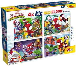 Lisciani PUZZLE PODłOGOWE DWUSTRONNE MAXI 4X48 SPIDEY