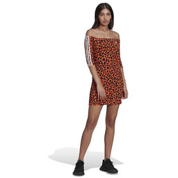 Sukienka damska adidas HC4466 DRESS Pomarańczowa