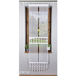 Nowoczesna firanka balkonowa dekoracyjny panel z woalu FM732