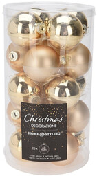 Bombki choinkowe szklane złote 6 cm 20 szt.