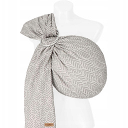 Chusta kółkowa HugMe Leaves 70x195cm grey