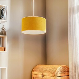 Lampa wisząca Pastell Roller Duolla, możliwość ściemniania, żółty