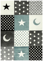 133x190 cm Dywan Pastel Gwiazdy Grochy Patchwork