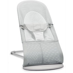 BabyBjorn, leżaczek, Balance Soft Mesh, szaro-biały