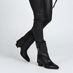 Armodo Czarne Kowbojki Stylowe Obuwie Damskie Na Obcasie