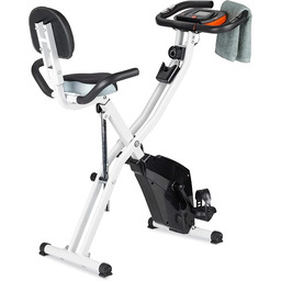 Relaxdays Rower treningowy rowerowy, 120 kg, składany, zajmuje