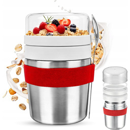 POJEMNIK 720ML NA MUSLI NA JOGURT ŚNIADANIOWY PRÓŻNIOWY