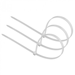 Opaska zaciskowa kablowa 3,6x250mm biała - 100 szt.