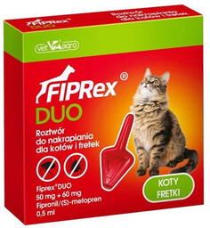 VET-ARGO FIPREX DUO przeciwko pchłom i kleszczom kot