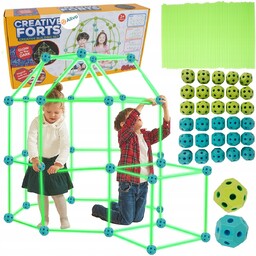 SŁOMKI KONSTRUKCYJNE ZESTAW DO BUDOWY NAMIOTU BAZA TUNEL