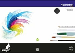Kangaro Papier akwarelowy A2, 300 g, 12 arkuszy,