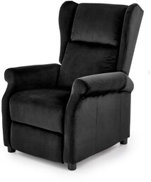 Fotel rozkładany Agustin 2, tkanina velvet czarna