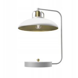 Lampka Biurkowa Felix Biały Złoty Metalowy Klosz 1xE27