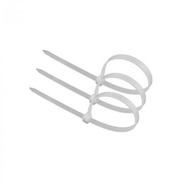 Opaska zaciskowa kablowa 4,6x200mm biała - 100 szt.