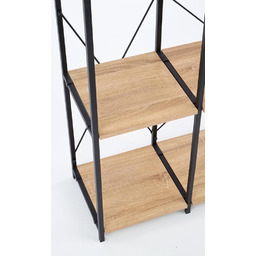 Regał loftowy dąb sonoma / czarny mat 90