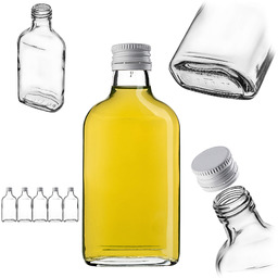 Butelka piersiówka Viane 200ml z białą zakrętką 5