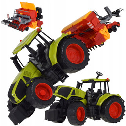 TRAKTOR CIĄGNIK MASZYNAROLNICZA PRZYCZEPA SIEWNIK FARMER ZABAWKA