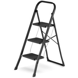 Drabina domowa stalowa składana schodki domowe 3 stopnie