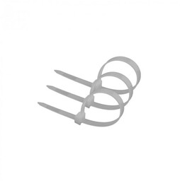 Opaska zaciskowa kablowa 7,6x200mm biała - 100 szt.