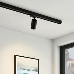 Arcchio Reflektor szynowy Brinja, czarny, Ø 6 cm,