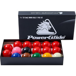 PowerGlide Zestaw snookera 17 piłek turniej średnica 44,5