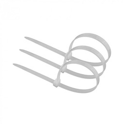 Opaska zaciskowa kablowa 7,6x350mm biała - 100 szt.