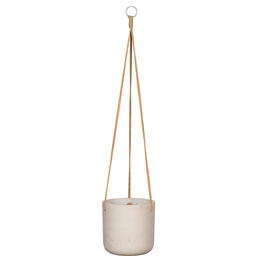 szara wisząca kamienna osłonka beżowa doniczka zwisająca Charlie