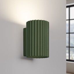 Lampa Ścienna SOLLUX LIGHTING, ALORA, ściemnialny, zielony, salon,