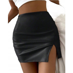 SHEIN SPÓDNICA CZARNA IMITACJA SKÓRY MINI 38 ŁRC